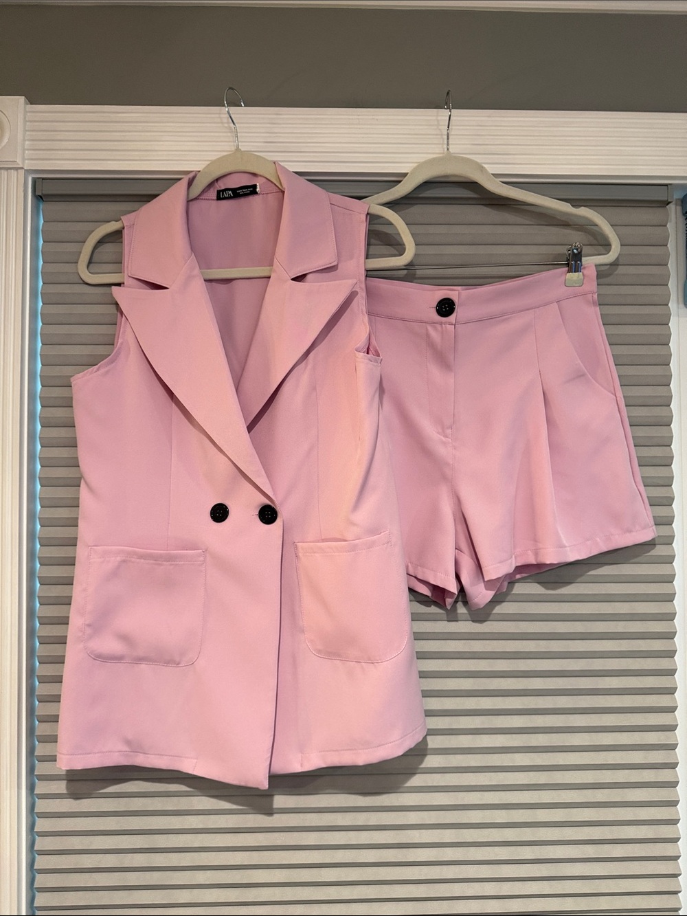 New LAPA Light Pink Sleeveless Vest and matching shorts